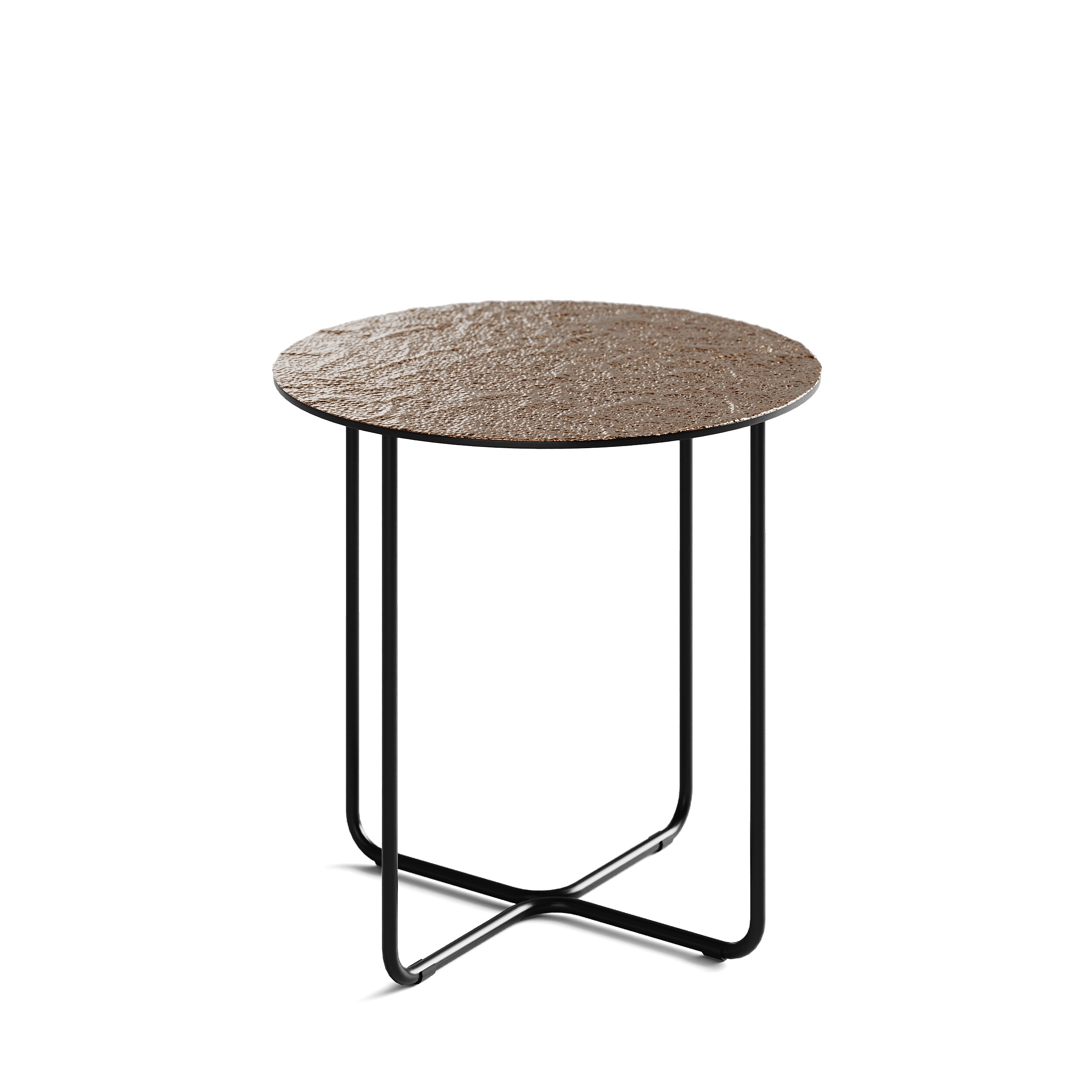 Журнальный столик круглый 45 см бронзовый Jon Coffee Table