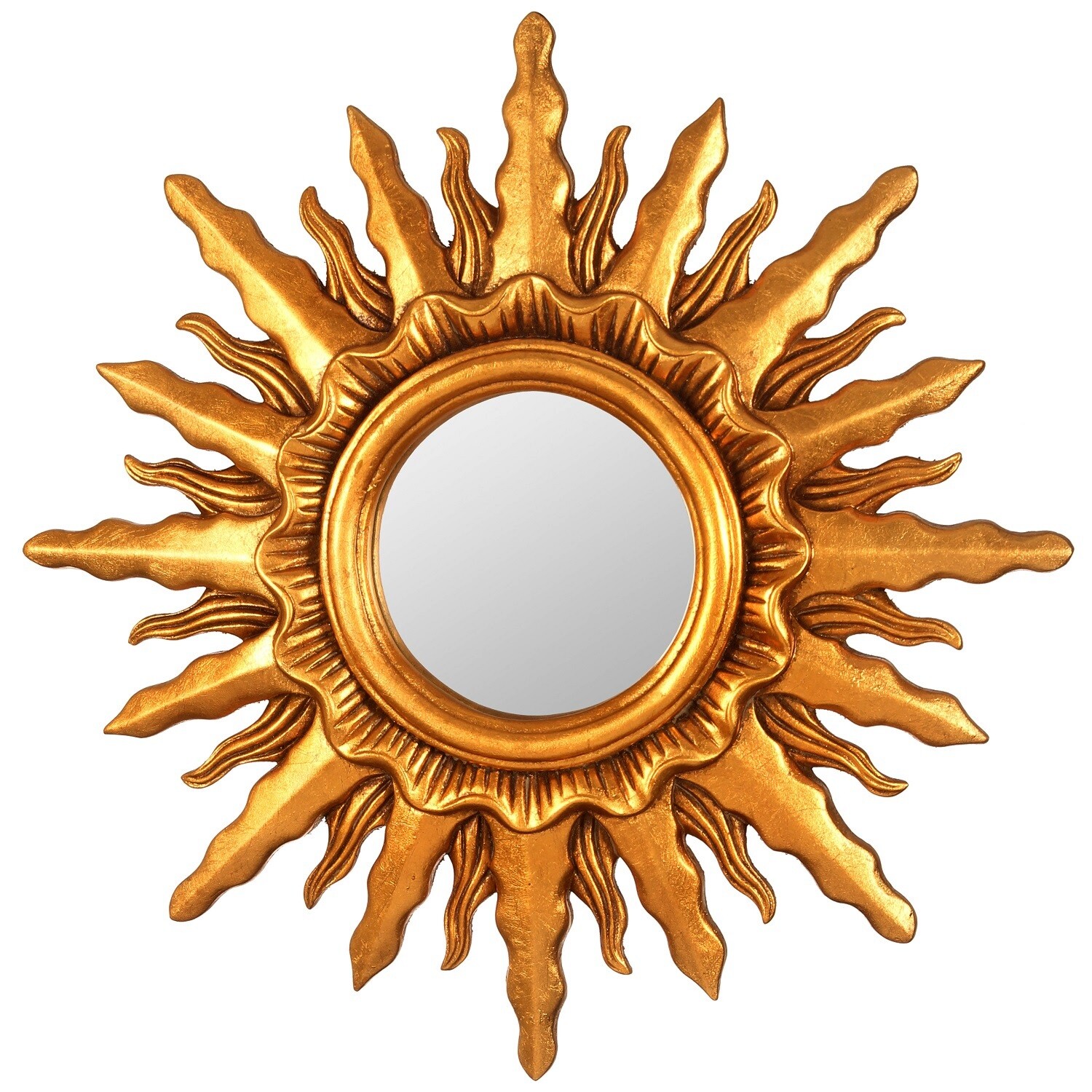 Зеркало-солнце влагостойкое античное золото Mirax Gold