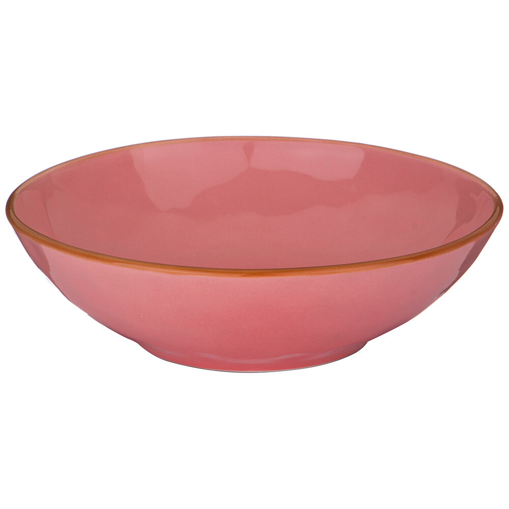 Тарелка керамическая суповая 19 см розовая Concerto
