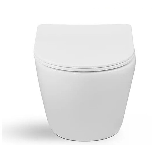 Унитаз подвесной безободковый с сиденьем микролифт белый Cerutti SPA Sella Aria Tornado CT9529