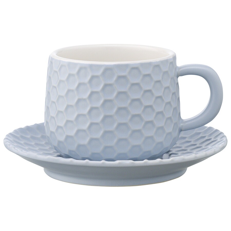 Чайная пара 300 мл керамическая голубая Marshmallow