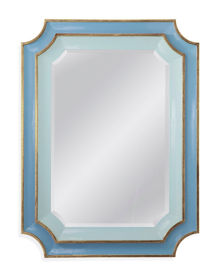 Зеркало настенное прямоугольное голубое &quot;Кьяра&quot;