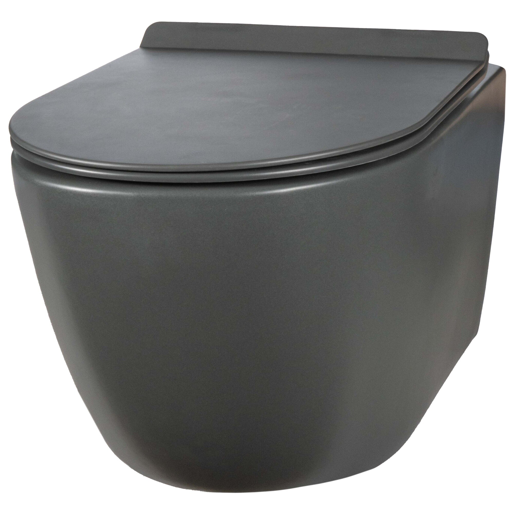 Унитаз подвесной безободковый серый Creto Logan L1 1001-003-L1GMAT