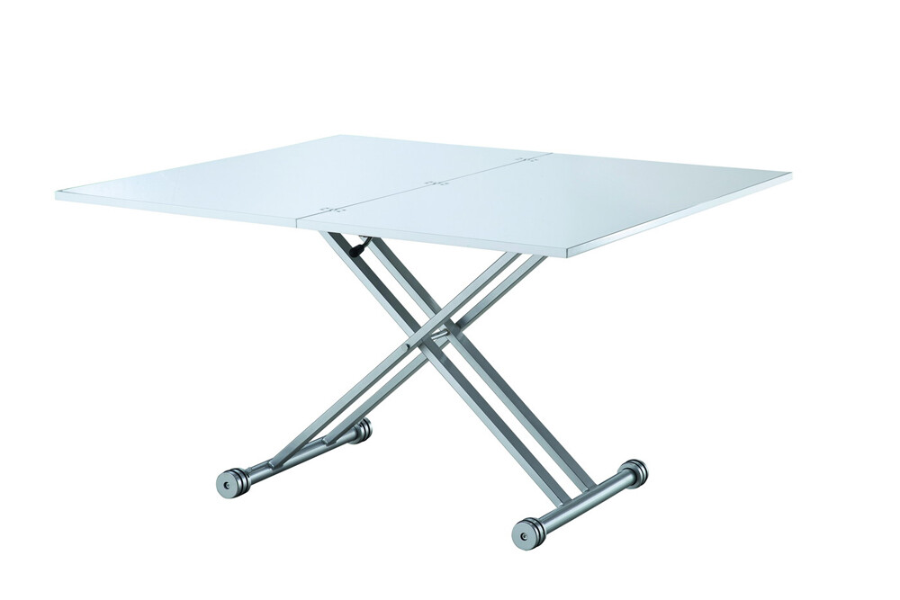 Обеденный стол раздвижной белый 60-120 см Gossamer