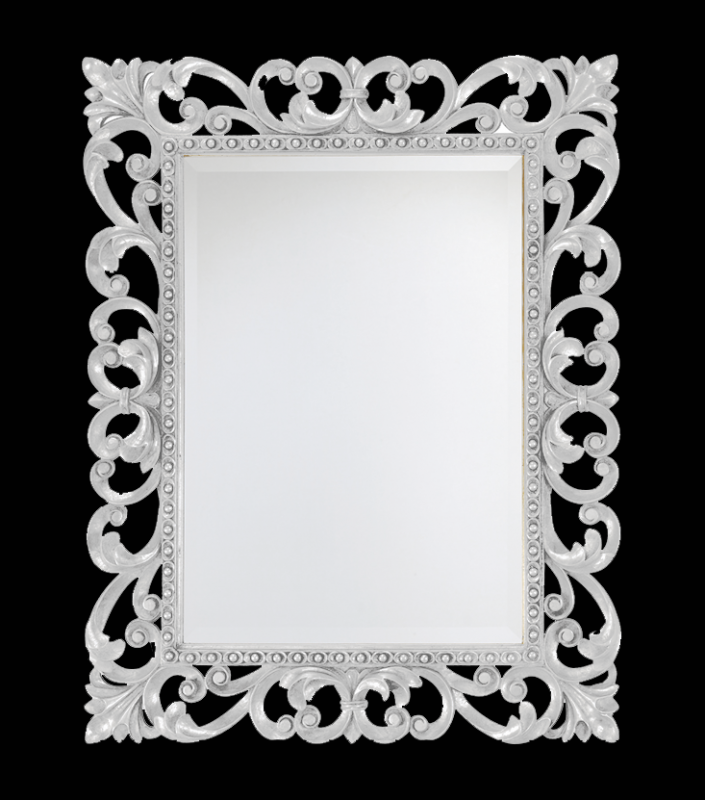 Зеркало для ванной 770х960 белое прямоугольное R.1076.PA.ZF col 131 &quot;Аврора&quot;