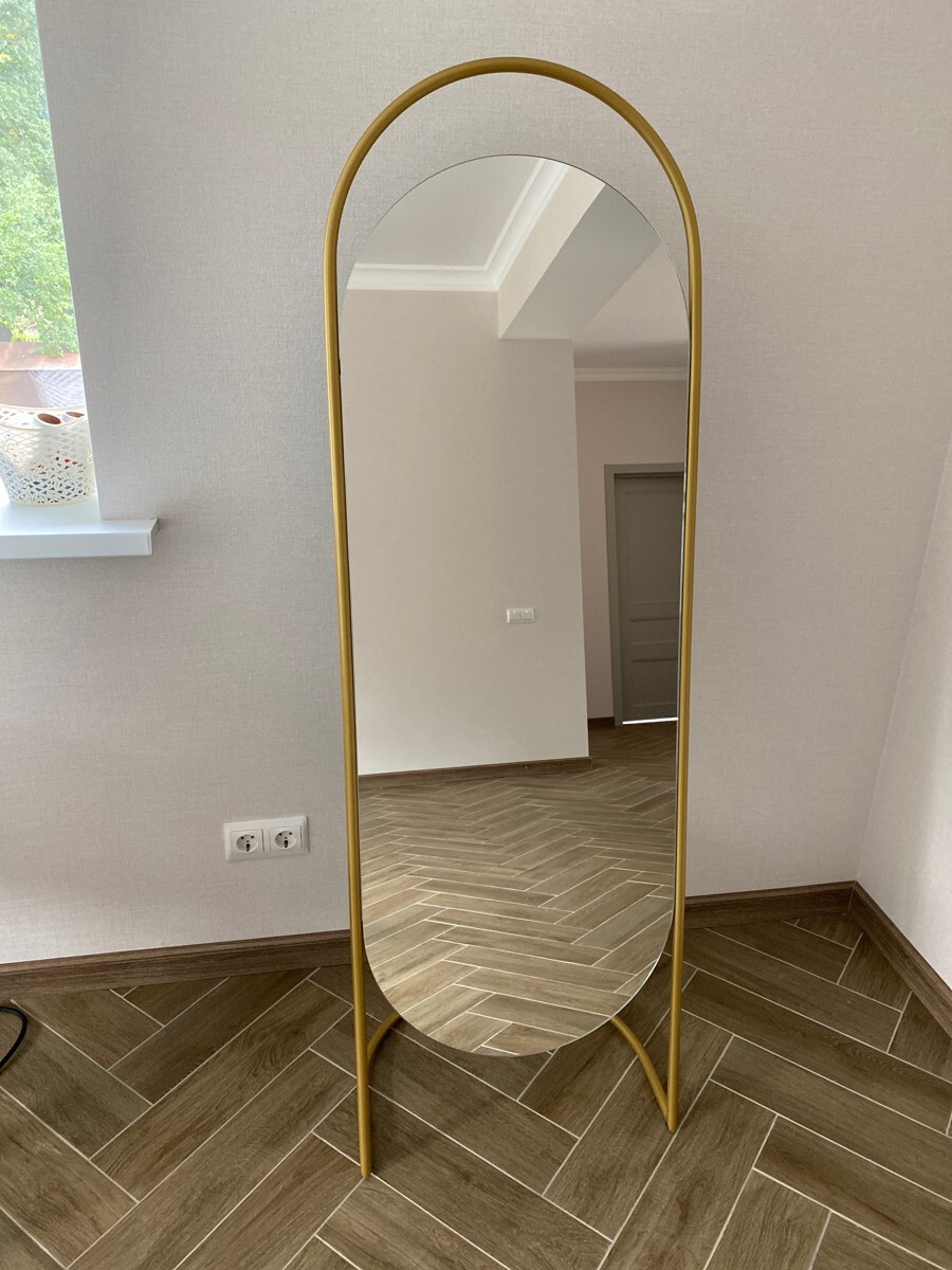 Зеркало напольное овальное в золотой раме 163 х 54 см Еvelum Gold ...