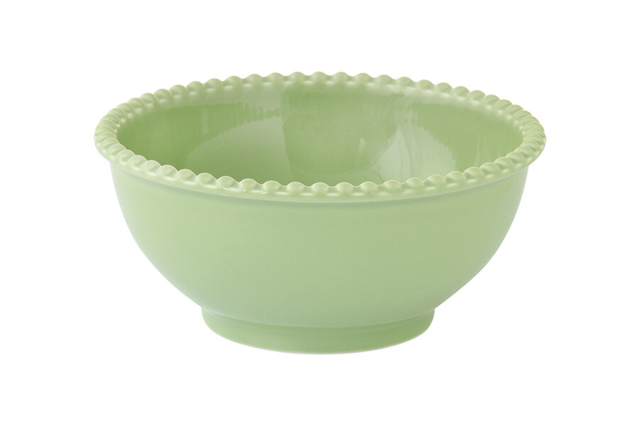 Салатник круглый фарфоровый 0,75 л зеленый Tiffany