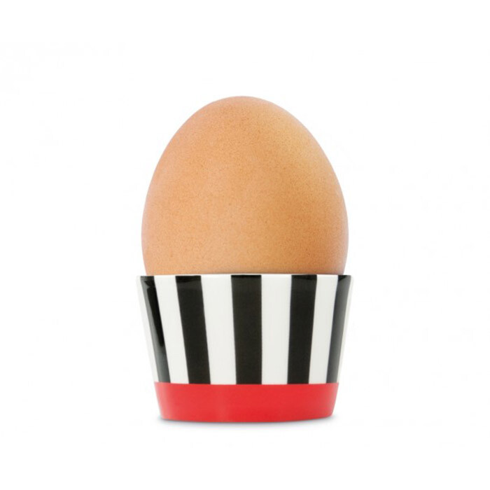 Чашка для яйца разноцветная Black Stripes