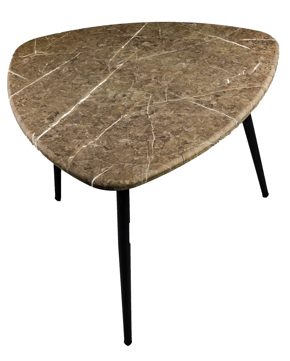 Журнальный столик на металлических ножках коричневый, бронза М005.1А58