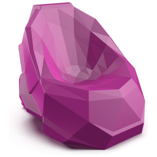 Кресло пластиковое розовое  Skull Royal Purple