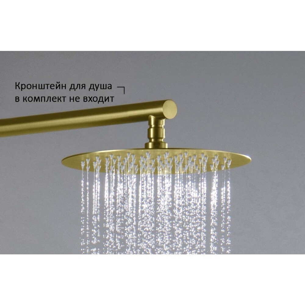 Лейка для верхнего душа круглая 25 см золотая Aquatek AQ2073BG - изображение 5