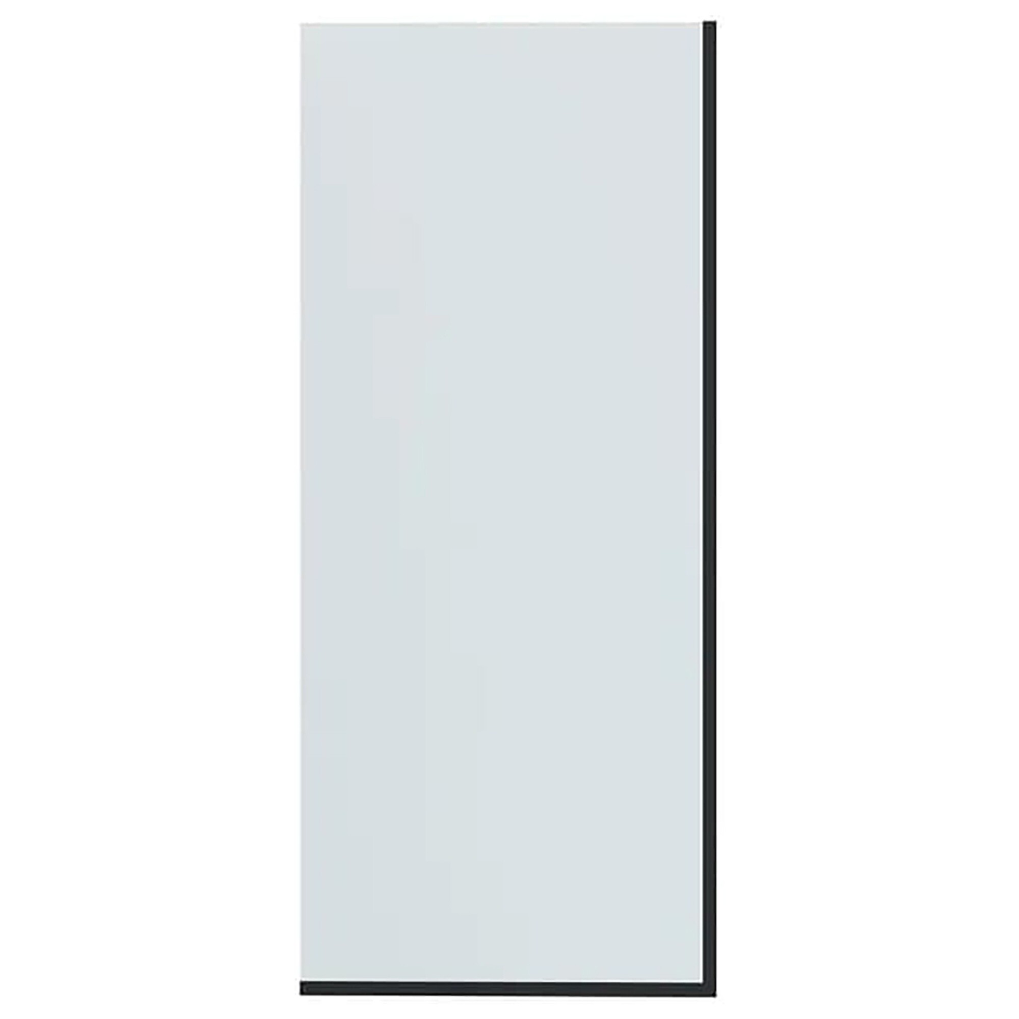 Душевая штора на ванну стеклянная 70х140 см черная Reflection RX14070CBL-03