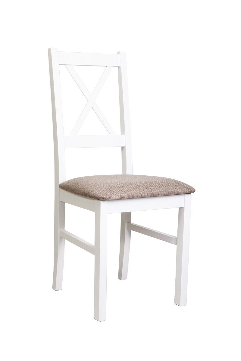 Обеденный стул мягкий белый NILO 1