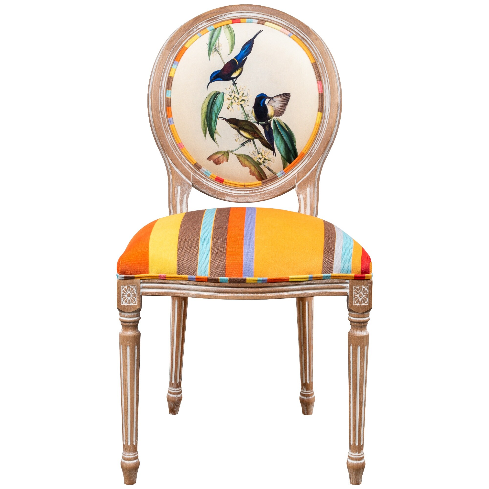 Деревянный стул с мягким сиденьем оранжевый &quot;Птицы Солнца 5&quot; 23062705