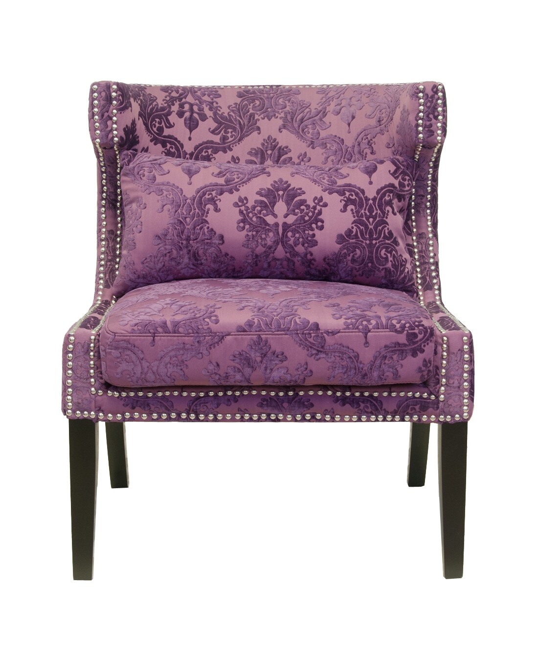 Кресло с ушами фиолетовое Suza