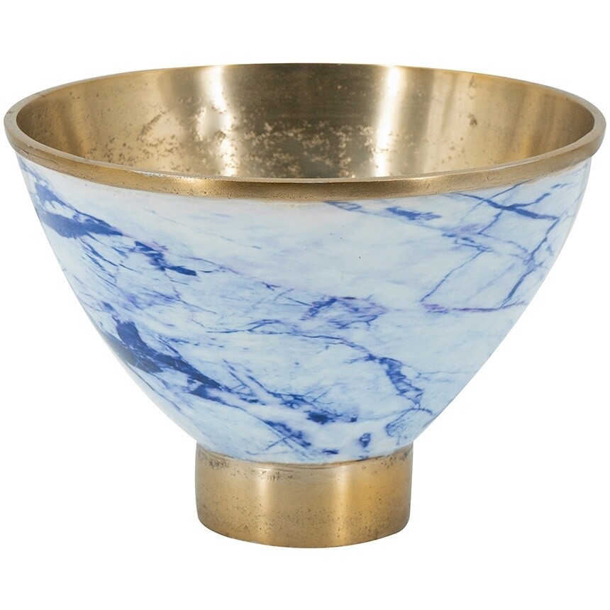 Чаша алюминиевая бело-голубая Glasar LB78235-BLUE