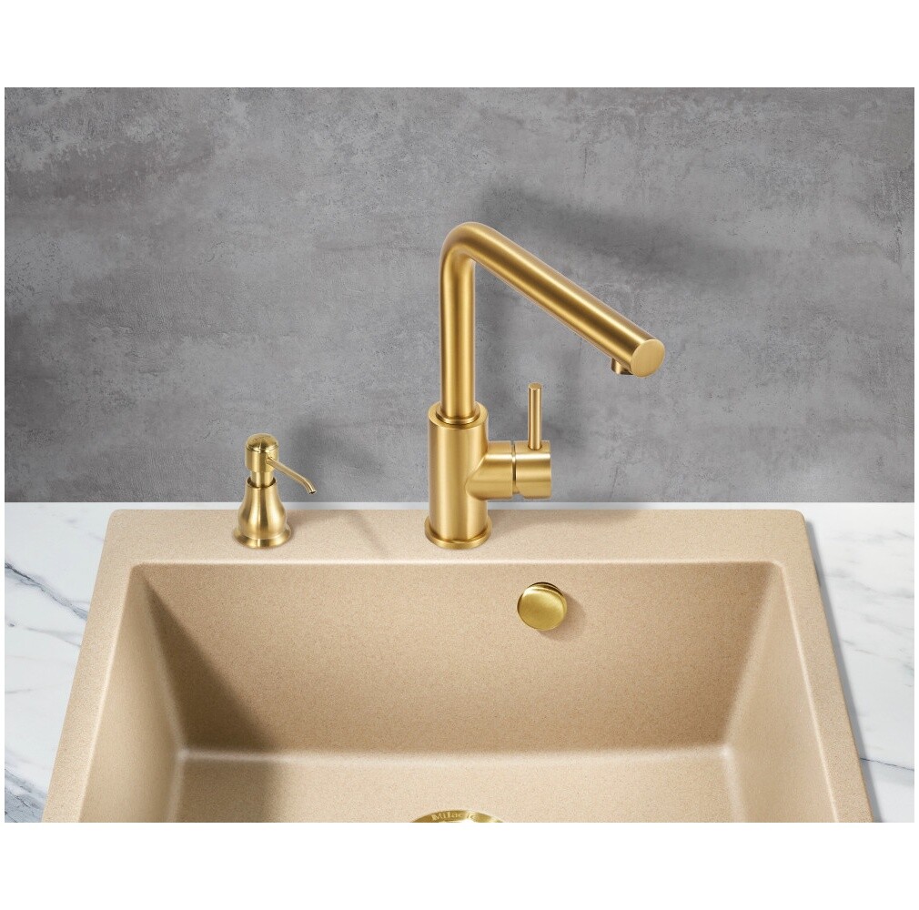 Смеситель для кухни однорычажный золотой Milacio Ultra MCU.555.GD - изображение 4