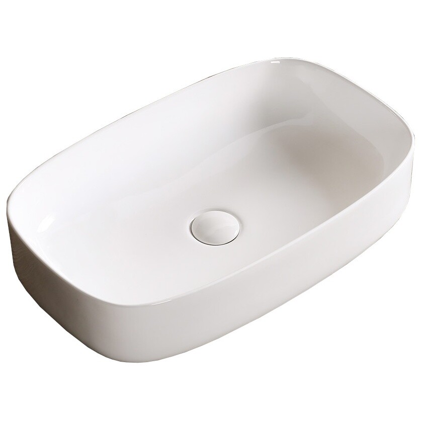 Раковина накладная керамическая прямоугольная белая Cerutti SPA CR0045