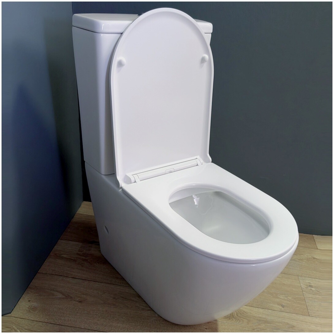 Унитаз-компакт безободковый с микролифтом белый Creto Logan L5 1005-001-L6CW - изображение 8