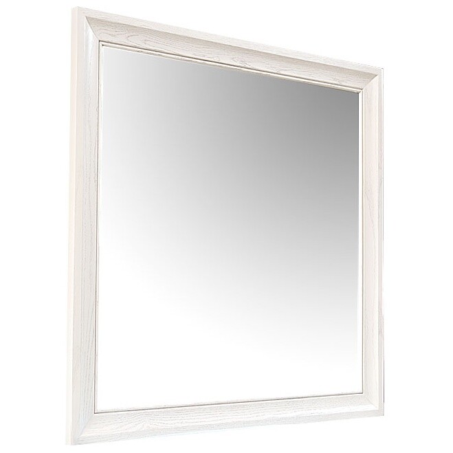 Зеркало настенное квадратное в деревянной раме 89 см эмаль белая &quot;Соната&quot;