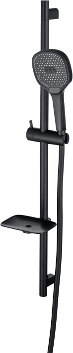 Душевая стойка с держателем и мыльницей 73 см черная Aquatek 3jet AQ2021MB