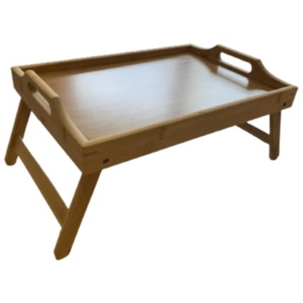 Поднос-столик складной на ножках бамбуковый коричневый Bamboo Bed Tray Table