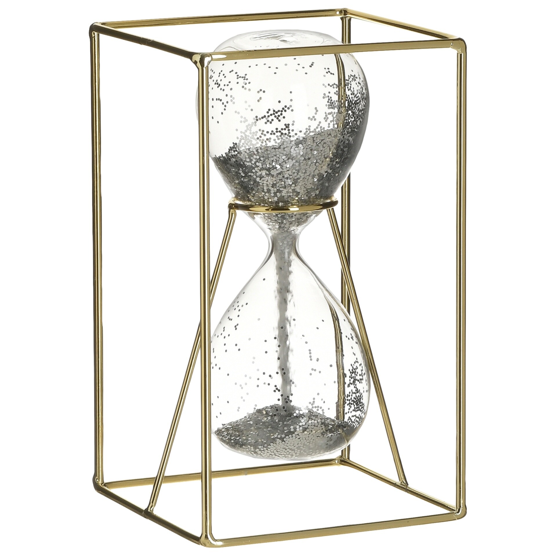 Часы песочные стеклянные золотые, серебряные 109780