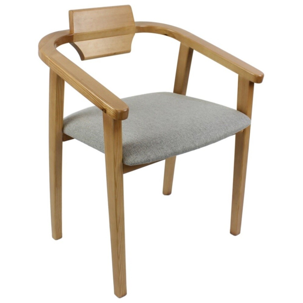 Деревянный стул с мягким сиденьем сосна, silver серый &quot;Дублин&quot;