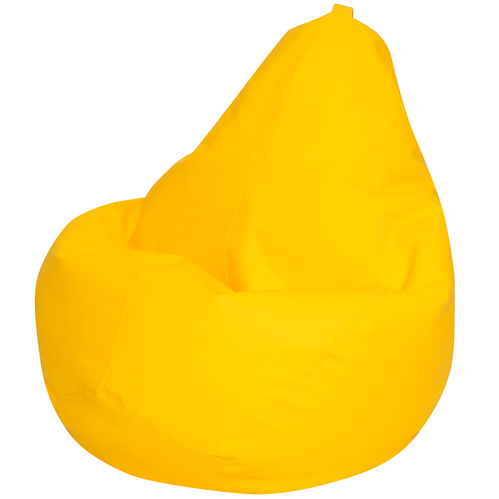 Кресло-мешок из экокожи желтое &quot;Груша&quot; 3XL