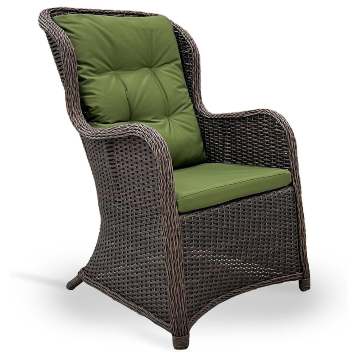 Кресло плетеное с подушкой шоколад Amarant