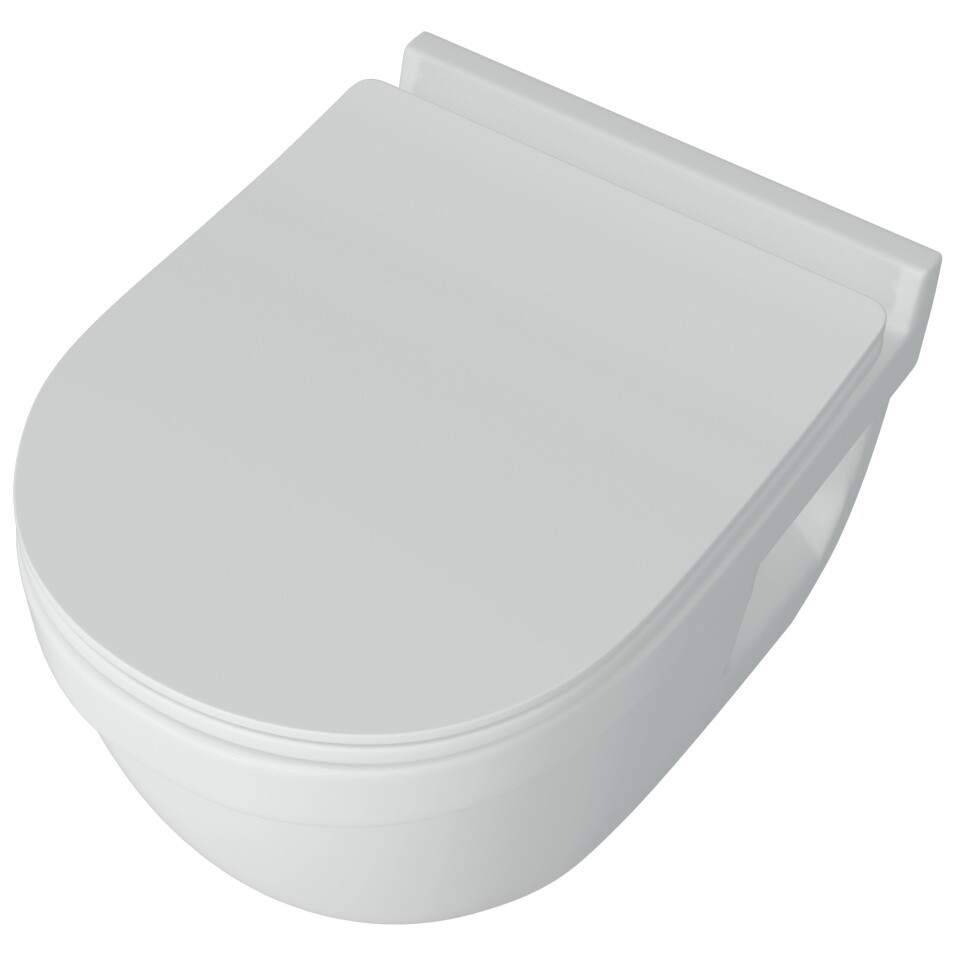 Унитаз подвесной безободковый с микролифтом белый Creto Cer C6 1806-Cer-С6P - изображение 6