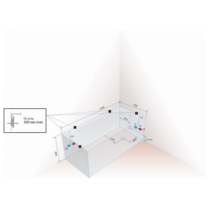 Ванна акриловая белая Triton "Токио" Щ0000062643 - изображение 6