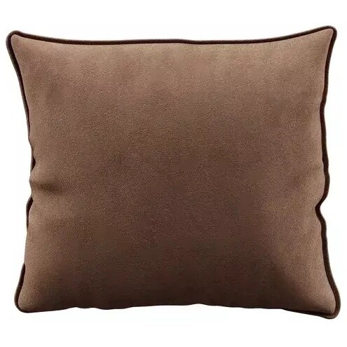 Подушка декоративная квадратная велюровая 45 см коричневая Max