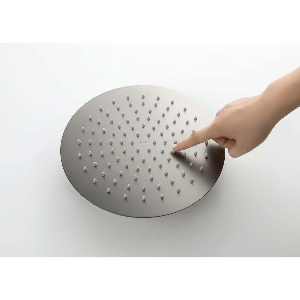 Лейка для верхнего душа круглая 25 см черный хром Aquatek AQ2073BGM - изображение 8