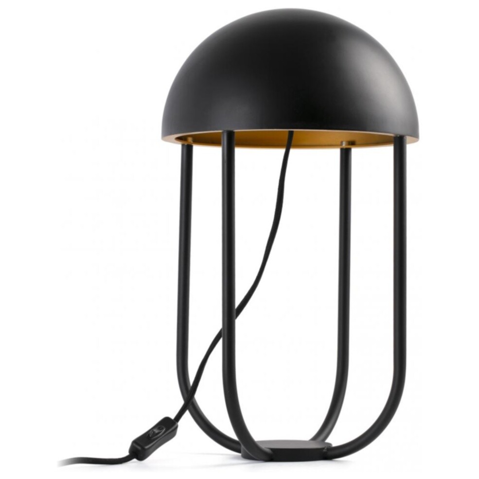 Лампа настольная с металлическим плафоном черная Jellyfish от Faro