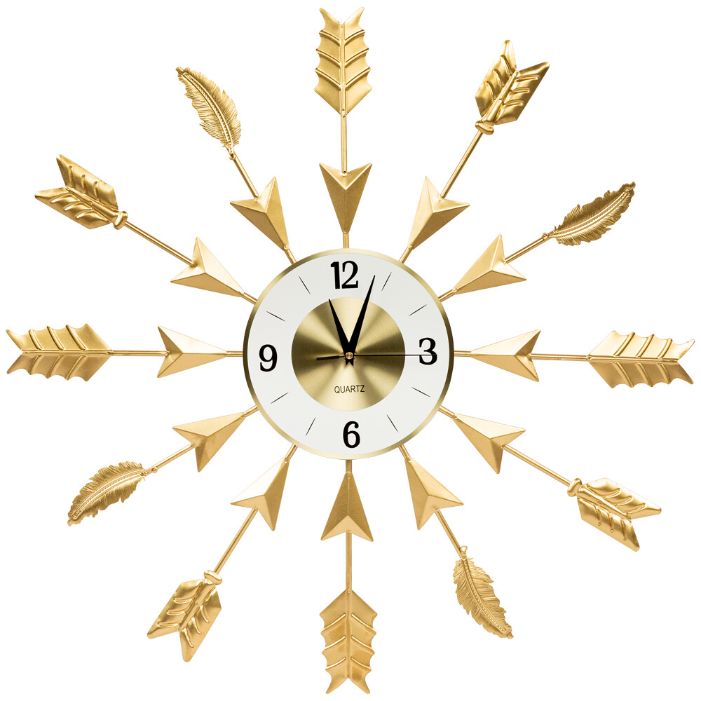 Часы настенные круглые золотые «Амори»