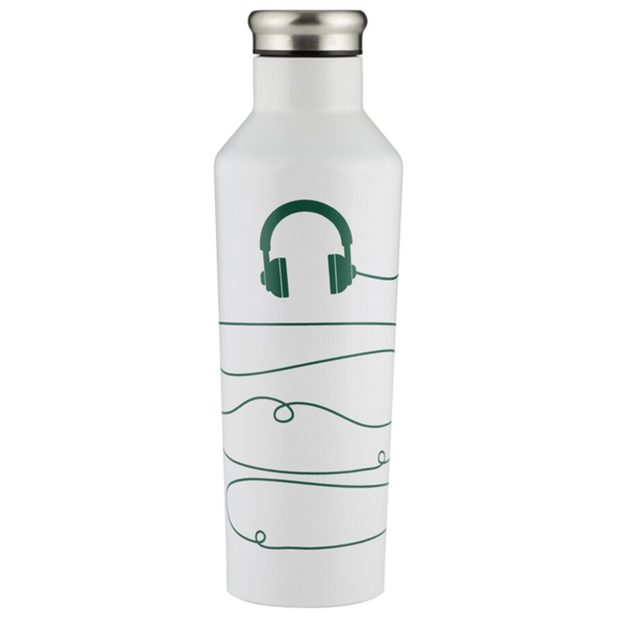Бутылка из нержавеющей стали 800 мл белая, зеленая Pure Colour Change Wired