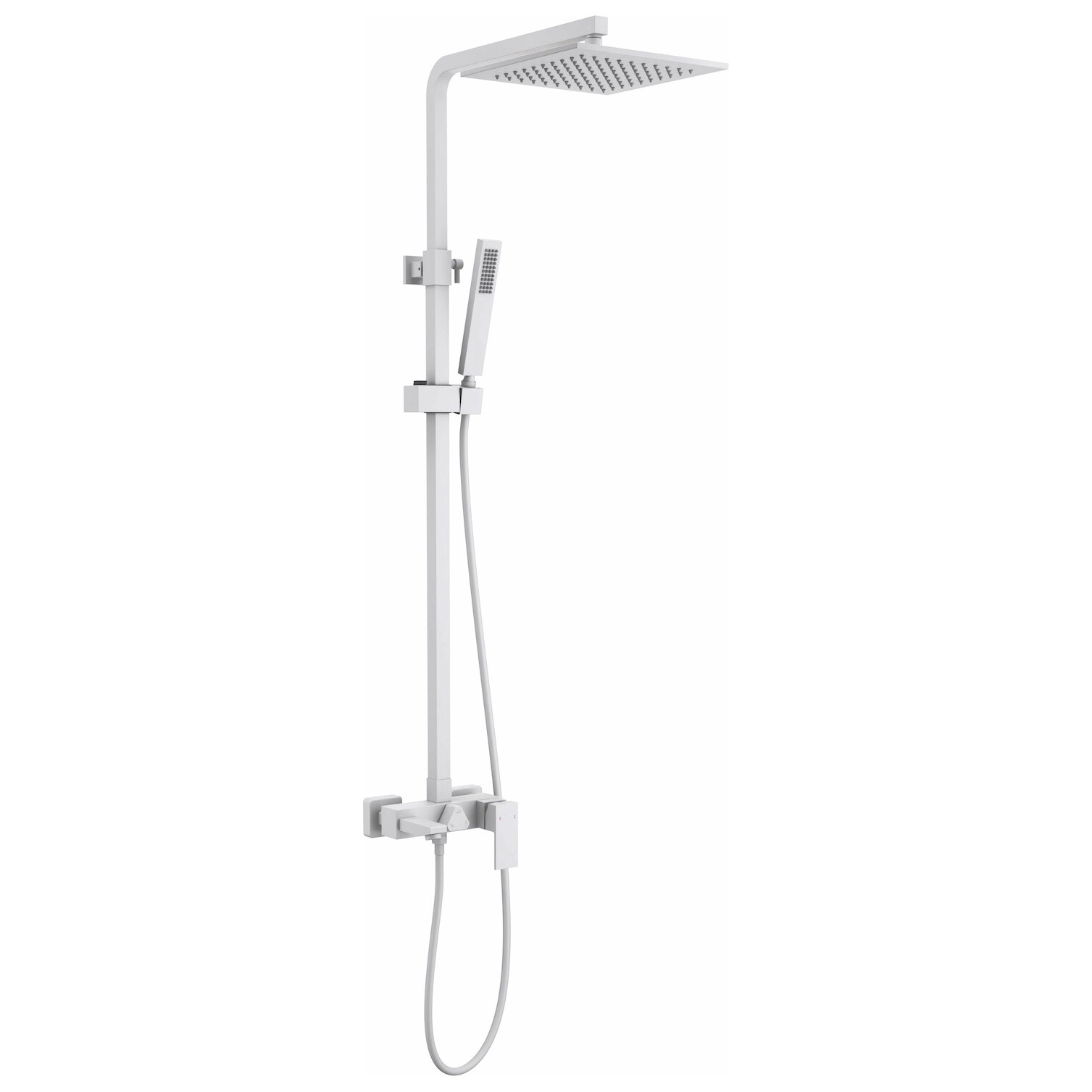 Душевая стойка с верхним душем и смесителем белая Timo Selene SX-1030-16