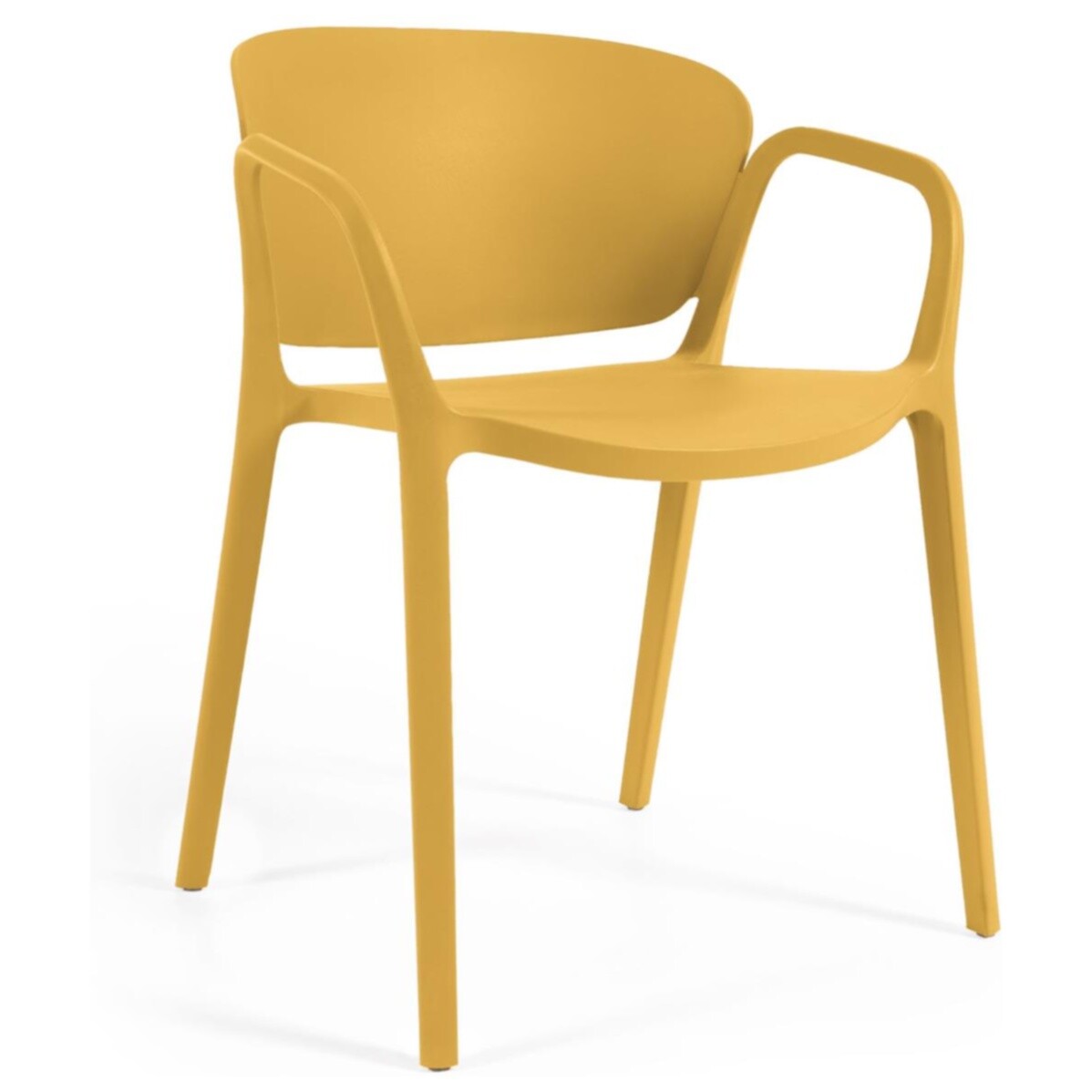 Обеденный стул пластиковый желтый Ania от La Forma
