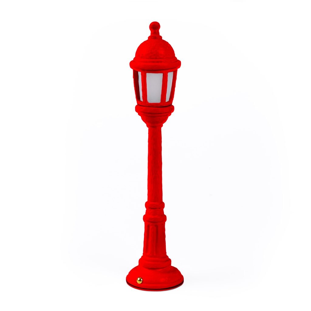 Настольная лампа 42х9,8 см красная Street Lamp Dining Black 14704