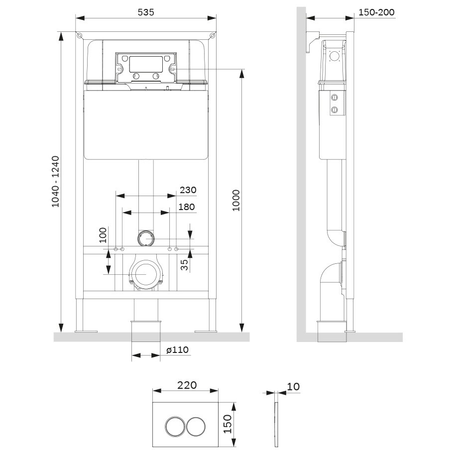 Унитаз подвесной белый Bocchi Venezia 1295-001-0129 с инсталляцией Am.Pm ProC I012707.0138 - изображение 5