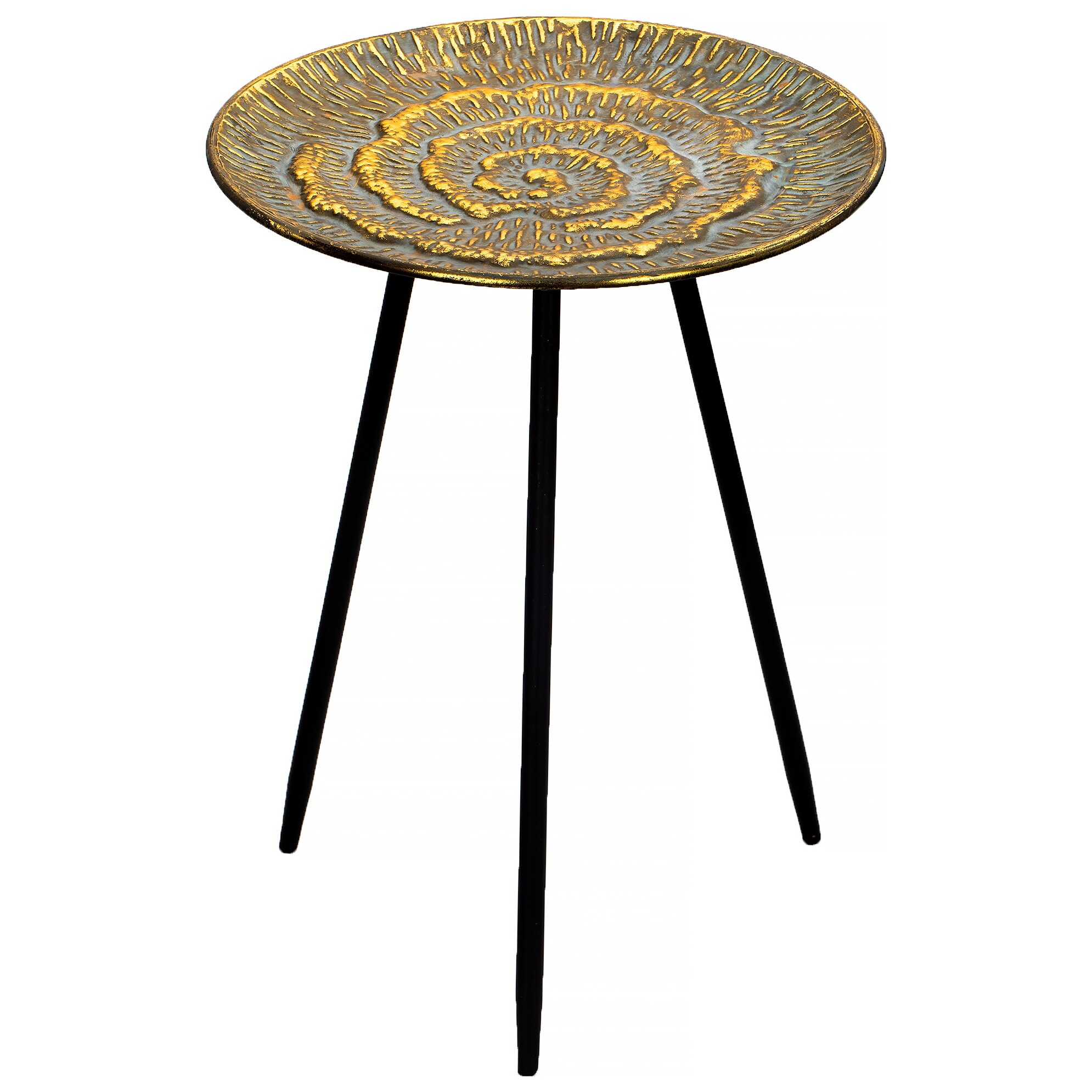 Кофейный столик круглый бронза Glasar 57-039