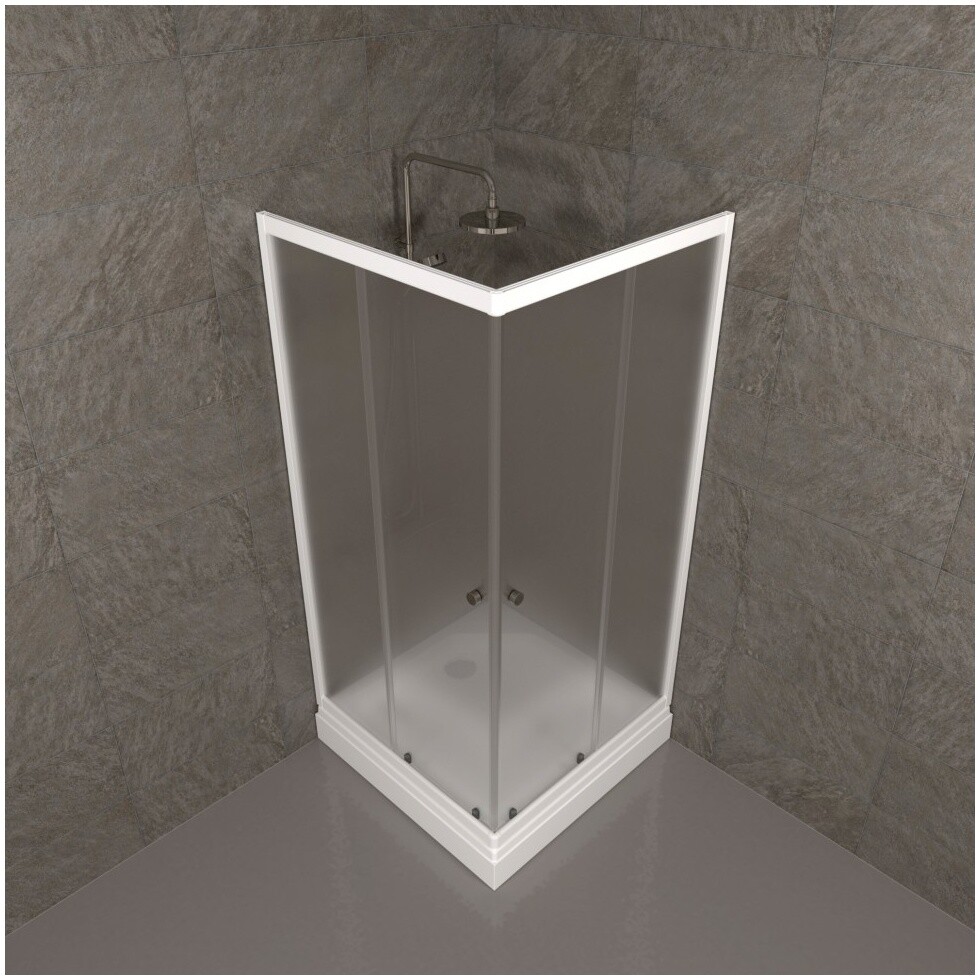 Душевой уголок 90х90 см белый, прозрачный Triton "Вельвет-К" Щ0000061815 - изображение 6