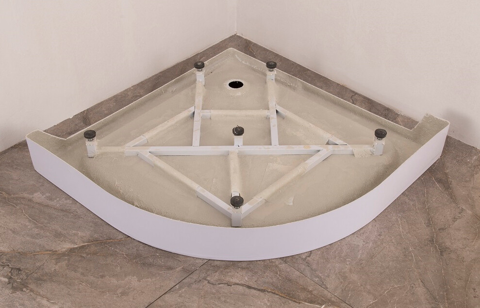 Поддон для душа акриловый четверть круга с сифоном 100х100 см белый Diwo "Коломна" KL01-100TCR-T - изображение 4