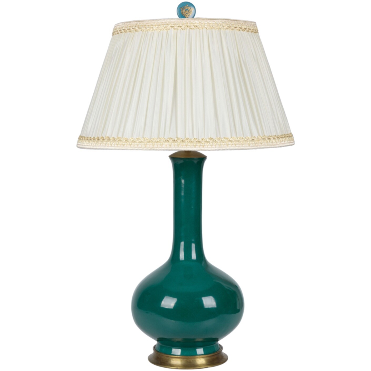 Лампа настольная с абажуром зеленая Glasar LA864/HLG1739