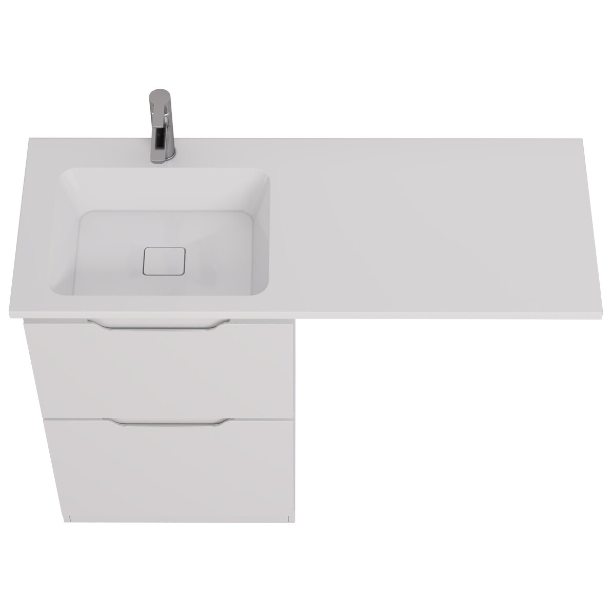 Раковина мебельная на стиральную машину левая белая 120 см Dreja Wing 100120L - изображение 4