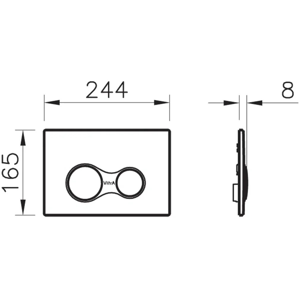 Унитаз подвесной с инсталляцией и кнопкой смыва хром Vitra Sento L-Box 9830B003-7207 - изображение 11