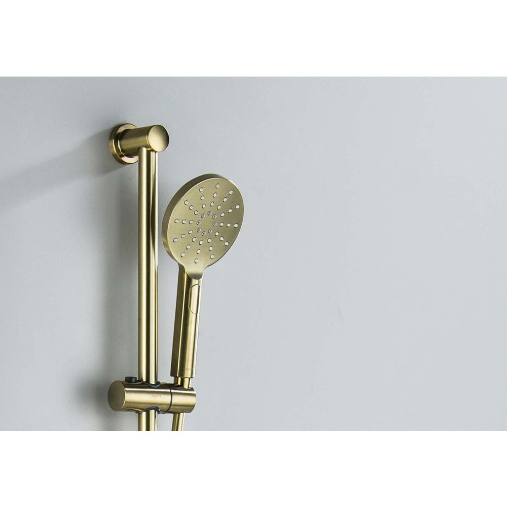 Душевая стойка с ручной лейкой золотая Aquatek "Оберон" AQ2016BG - изображение 6