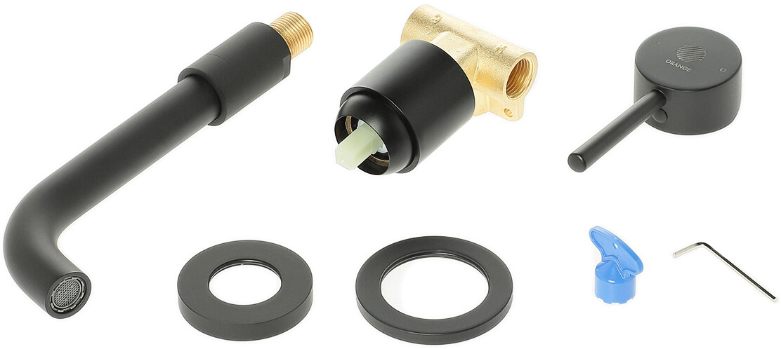 Смеситель для раковины встраиваемый однорычажный черный Stworki "Эстерсунд" ES-04b - изображение 9