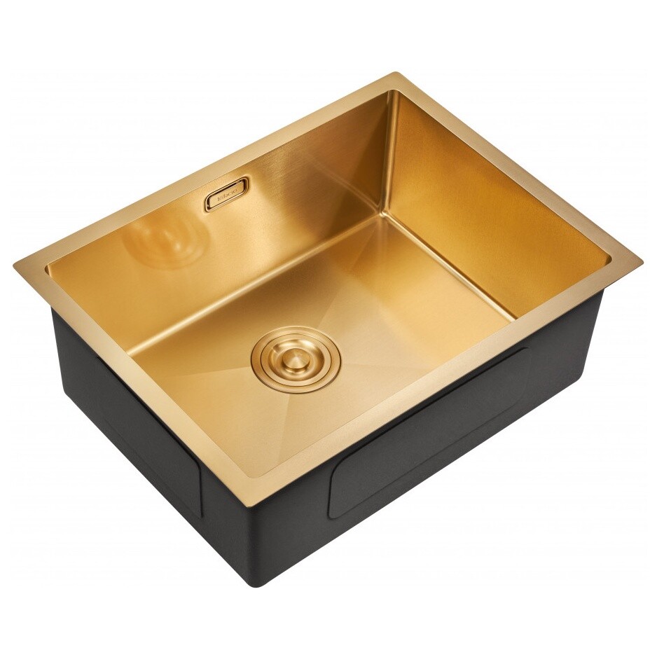 Мойка кухонная золотая Milacio Denia 58 Steel MC.77458